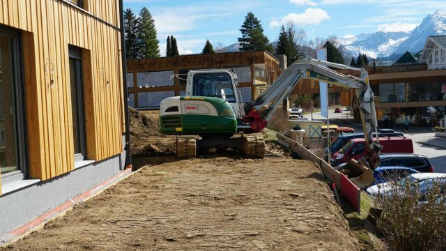 bewehrte_erde_windischgarsten_Hang_befestigen_mit_Bagger